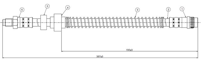 FREN HORTUMU ON XANTIA 94 - 03