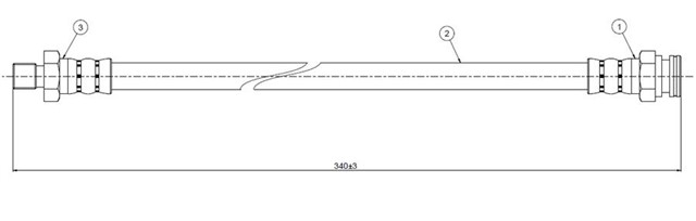 FREN HORTUMU ARKA CABSTAR F22 1.6 82 - 89