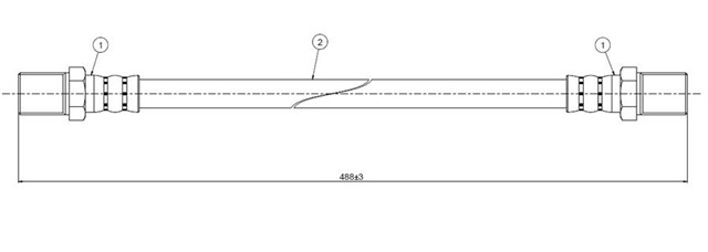FREN HORTUMU ARKA 404 PICK - UP 72 - 80