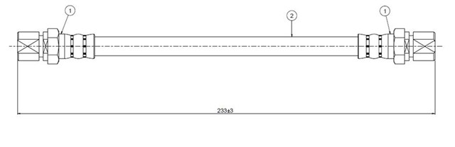 FREN HORTUMU ARKA NOVA - CORSA 82 - 85