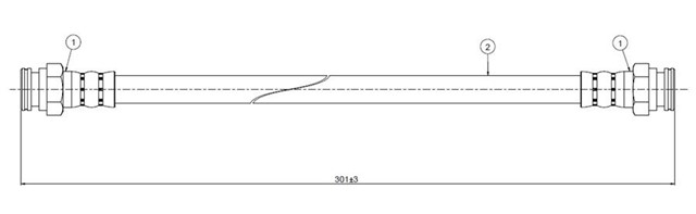 FREM HORTUMU PEUGEOT 406 8B 08/95 - 01/05 - PEUGEOT 406 BREAK 8E/F 10/96 - 10/04 - PEUGEOT 406 COUPE 8C