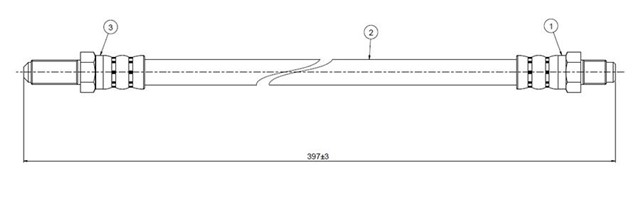 FREN HORTUMU ARKA SJ413. SAMURAI LWB 90 - 