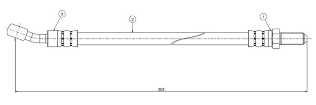 FREN HORTUMU ON SJ410. SANTANA 4X4 89 - 91