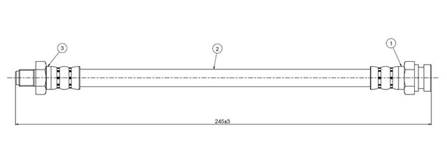 FREN HORTUMU ARKA BLUEBIRD 910 160B - 180B 80 - 83