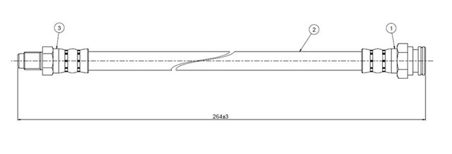 FREN HORTUMU ARKA 205 CTI. GTI 1.9 84 - .