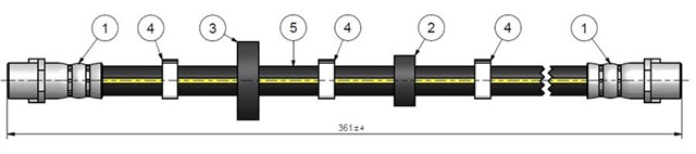 FREN HORTUMU SOL ON TRANSPORTER T4 90 - 03