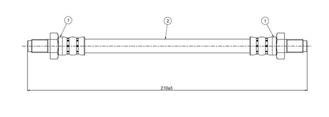 FREN HORTUMU ON COROLLA KE70 - TE71 1.3 79 - 85