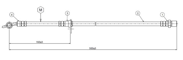 FREN HORTUMU ARKA CARINA E 2.0 GTI 92 - 