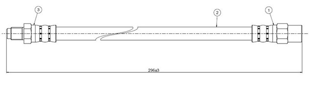 FREN HORTUMU ARKA S70. V70 2.0 - 2.3 TURBO - 2.5 TD 95 - 