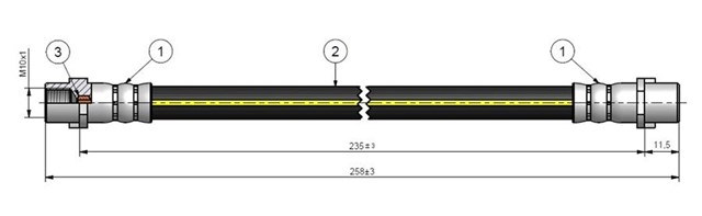FREN HORTUMU ARKA MERCEDES SPRINTER B904 B905 . VW LT 28 - 46
