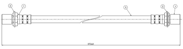 FREN HORTUMU ARKA COROLLA AE92 - 95 - CE - EE90 87 - 92