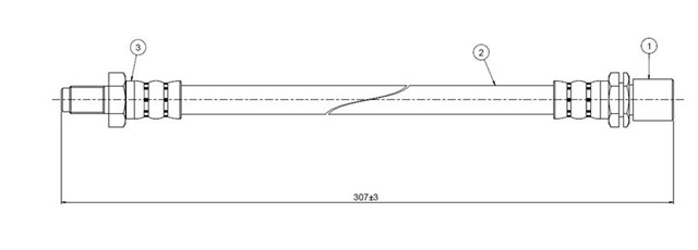 FREN HORTUMU ARKA CRESSIA GX - LX - RX - 60 S.W. 81 - 84