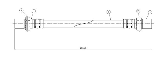 FREN HORTUMU ARKA STARLET EP80 - 81 1.0 - 1.3 - PASEO - CABRIOLET 89 - 99