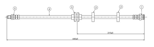 FREN HORTUMU ON LYBRA 1.6 16V - 1.8 16V - 1.9 JTD - 2.0 20V - 2.4 JTD 99 - 