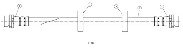 FREN HORTUMU ARKA MONDEO I 93 - 96