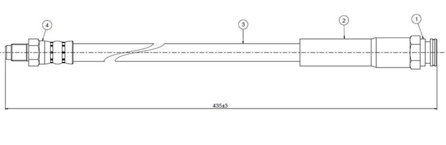 FREN HORTUMU ARKA DELTA 1.3 - 1.5 82 - 86