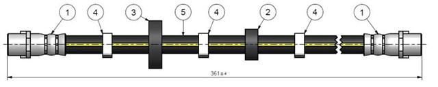 FREN HORTUMU SAG ON TRANSPORTER T4 90 - 03