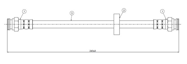 FREN HORTUMU ARKA ALBEA 98 - ..