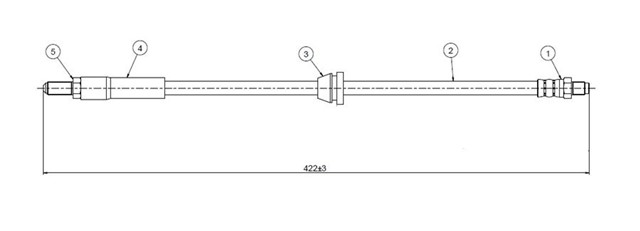 FREN HORTUMU ON FIESTA II FBD FVD 83 - 89