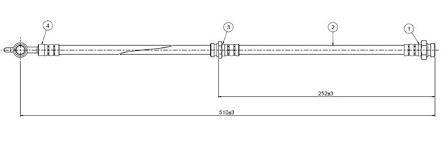 FREN HORTUMU ON PICK - UP UF 85 - .