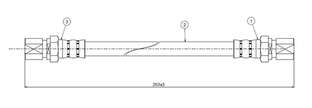 FREN HORTUMU ARKA 147 80 - 95