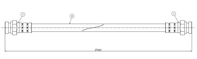 FREN HORTUMU ON L300 PICK - UP 87 - .