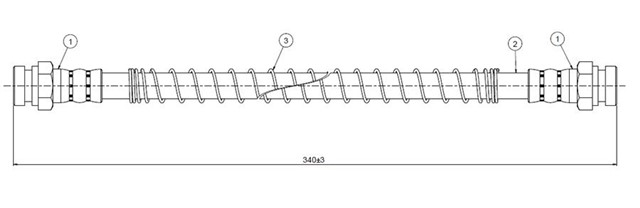FREN HORTUMU ARKA H - 100 93 - 00