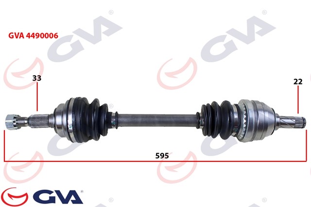 KOMPLE AKS SOL ASTRA G 1.4/1.6 16V 98 - 05 595MM