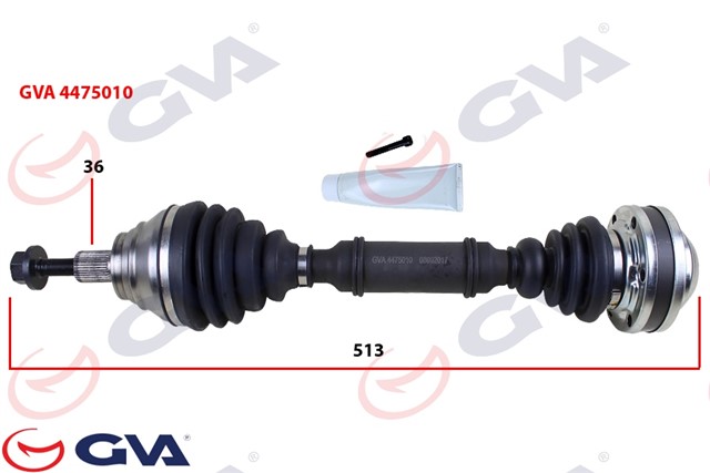 AKS KOMPLE ON SOL CADDY BJB - BLS 1.9 TDI 04 - 10
