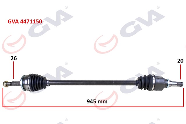 KOMPLE AKS SAG AURIS - COROLLA E15 1.4D 07 - 11 945MM