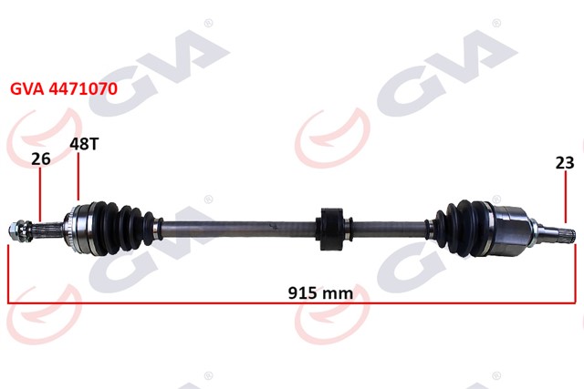 KOMPLE AKS SAG COROLLA E12 1.4 VVT - I 02 - 07 ABS LI 48DIS 915MM