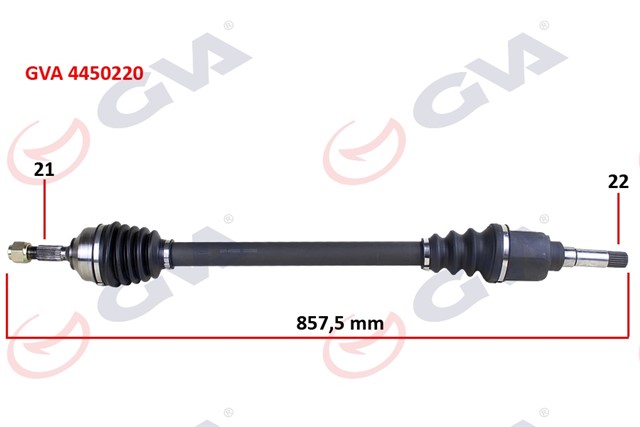 KOMPLE AKS SAG C3 1.4 HDI 02 70HP 857MM