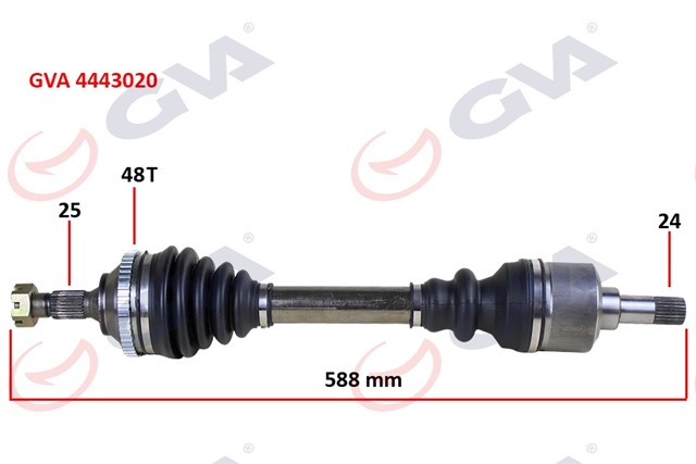 KOMPLE AKS SOL P206 GTI 2.0 HDI ABS LI 588MM