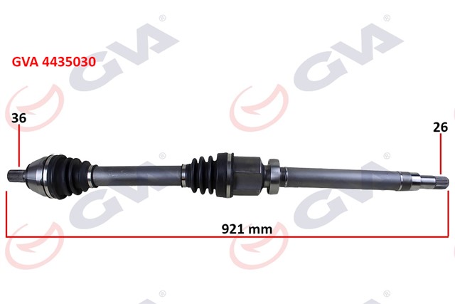 ON AKS KOMPLE SAG FORD FOCUS II 1.6TDCI 04 - 11 - CMAX 1.6TDCI 07 - 11 - VOLVO S40 II 04 12 S40 II 544 05 12 V50 545 05 12 1.6D - 1.8 - 2.0D 26X36X921MM