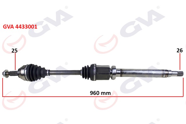 ON KOMPLE AKS SAG TRANSIT CONNECT 1.8 TDCI 02 14 75 - 90 - 110PS 960MM