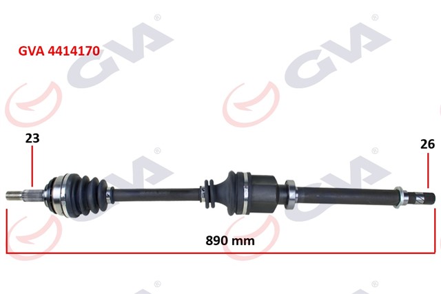 KOMPLE AKS SAG CLIO III HB 1.2 16V 05 - 12 890MM