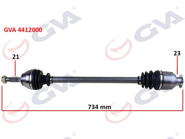 KOMPLE AKS SAG RENAULT 19 1.4 734MM