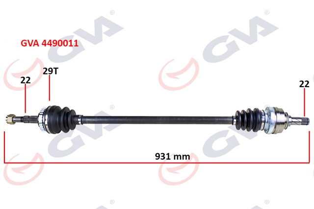 KOMPLE AKS SAG CORSA B 1.2I 16V 93 - 00 ABS LI 926MM 29DIS