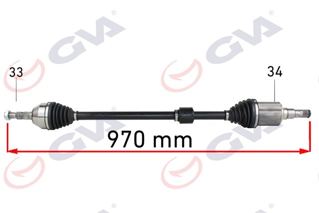 KOMPLE AKS SAG CHEVROLET CRUZE 1.6 10 - 17 970MM