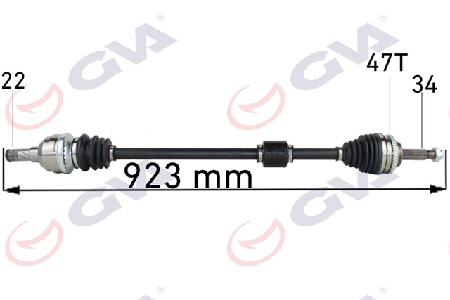 KOMPLE AKS SAG KALOS 1.4 16V - AVEO 1.4 16V 03 - 08 ABS LI 47DIS 923MM MANUEL.