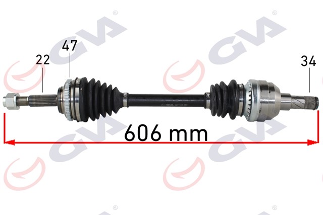 KOMPLE AKS SOL KALOS 1.4 16V - AVEO 1.4 16V 03 - 08 ABS LI 47DIS 923MM MANUEL.