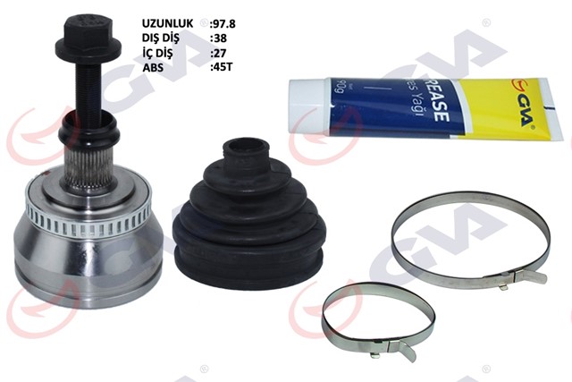 AKS KAFASI DIS ON PASSAT 1.9TDI 01 - 05 ABS LI 45DIS 130HP AVF 38X27X59.5 97.5MM