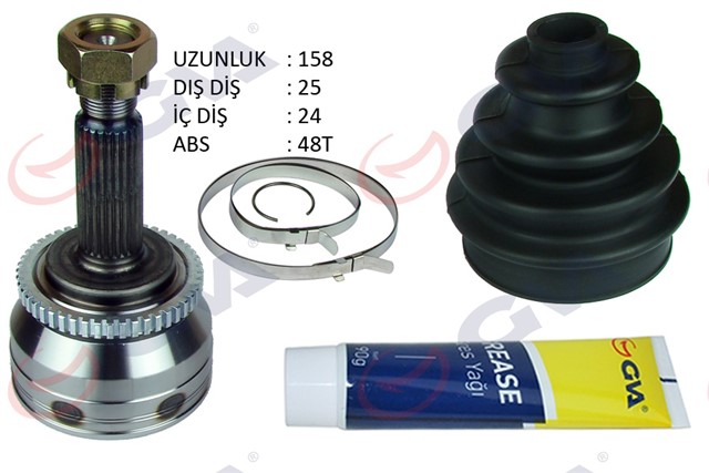 AKS KAFASI DIS ON HYUNDAI I - 20 1.4CRDI 08 - 15 90HP ABS LI 48DIS 25X24X52.6 158MM