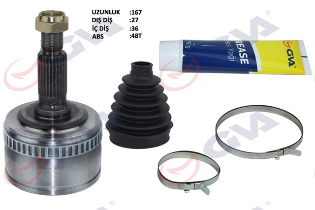 AKS KAFASI DIS ON MERCEDES VITO 108 CDI 97 - 03 ABS LI 48DIS 27X36X71.5 167MM