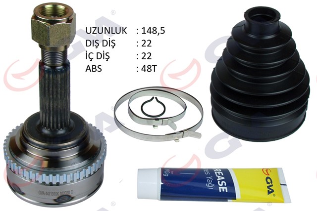 AKS KAFASI DIS ON KALOS 1.4 16V - AVEO 1.4 16V 03 - 08 ABS LI 48DIS AUTO 22X22X52 148.5MM