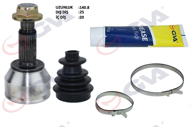 AKS KAFASI DIS ON FIESTA V 1.4 TDCI 02 - 08 25X20X52.9 141MM