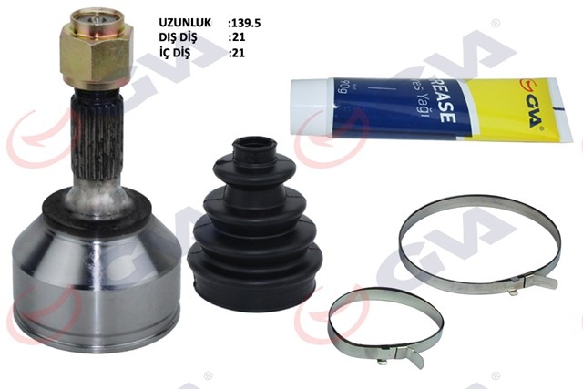 AKS KAFASI DIS ON CITROEN C2 1.1 - 1.4 03 - C3 1.1I - 1.4I 02 - 21X21X48 140.5MM