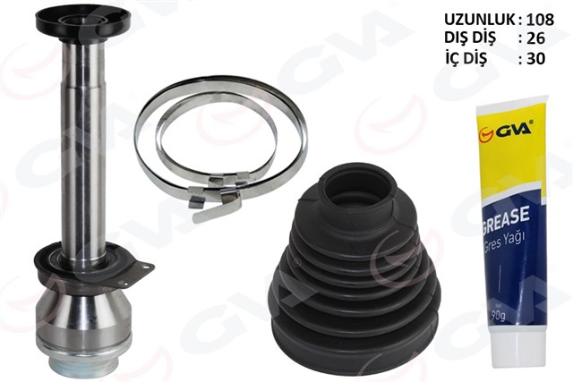 AKS KAFASI IC SAG T5 AXD 2.5 TDI 04 - 10 AXD 2.5 TDI