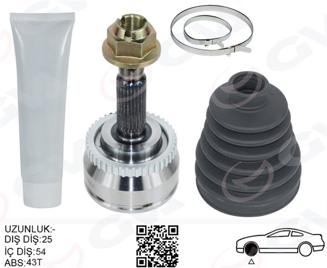 ON AKS KAFASI DIS SAG - SOL VOLVOS40 I 97 04 1.8 V40 I 97 04 1.8