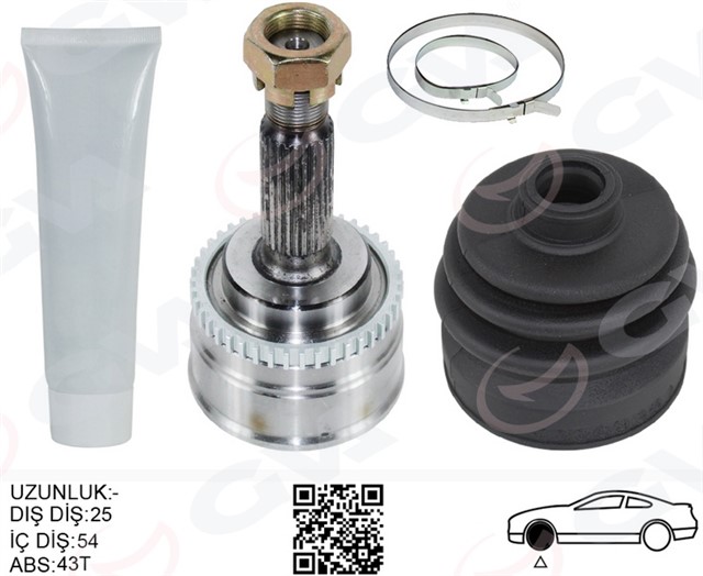 ON AKS KAFASI DIS SAG - SOL VOLVO S40 - V40 1.8 99 04